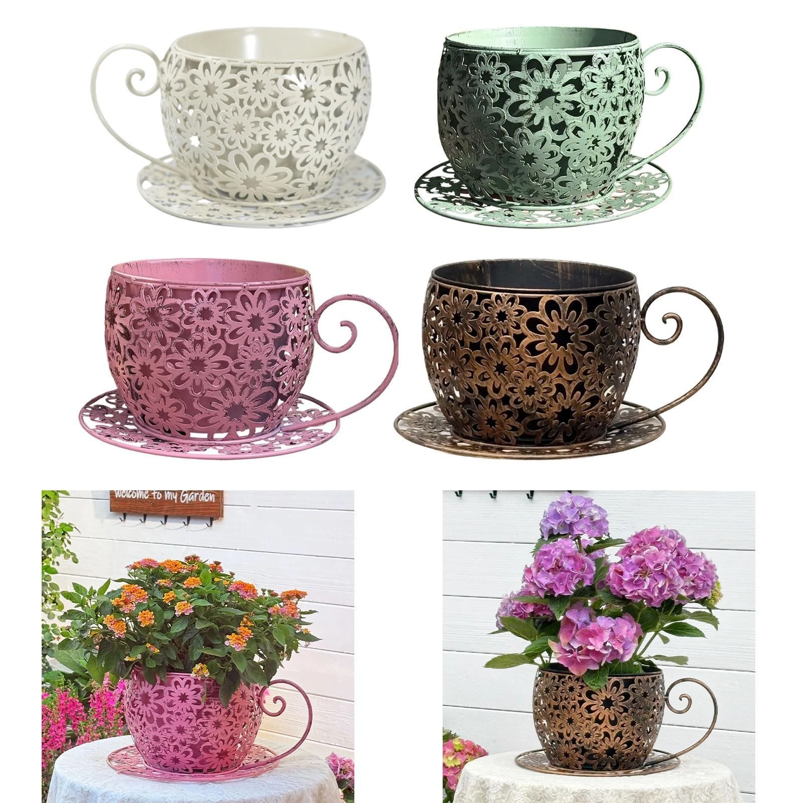 Planter Pot Pots Vintage Table Decorative Planter Flowerpot Flower Pot for