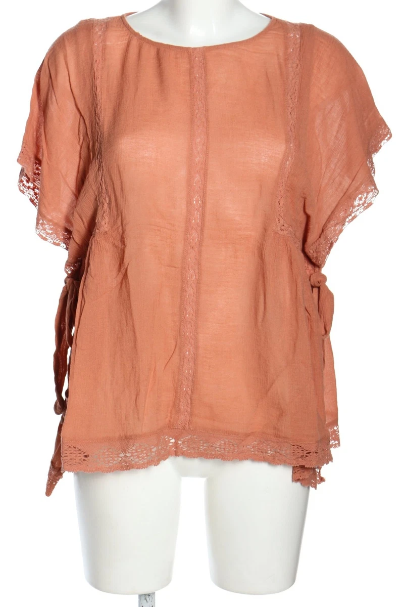 Chemisier Femme Zara à Pois Orange Col Haut - Taille XS, Occasion Très Bon état
