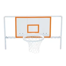 Above Ground Pool Basketball Set with Hoop Backboard Rim Inflatable Ball for