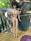 Vintage 1960's Brunette Dark Brown Hair Bubble Cut Bubblecut Barbie Doll Nude