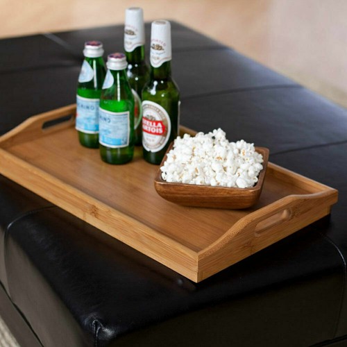 Natural Bamboo Folding Lap Tray Table Desk Bed Tea Food Breakfast Dinner Picnic - Picture 12 of 21