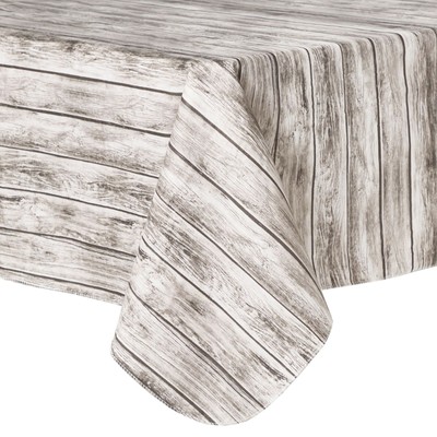 tablecloth peva shiplap woodgrain rustic vinyl pattern wood
