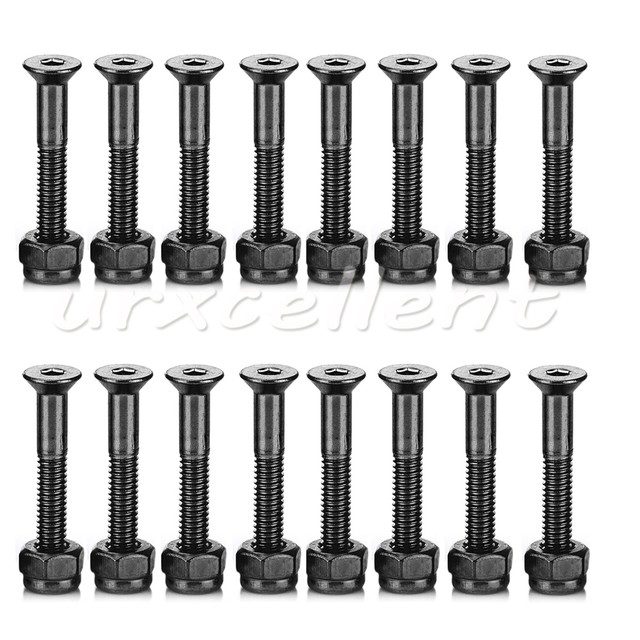 16pcs 29mm Skateboard Deck Mounting Hexagon Hardware Screws Truck