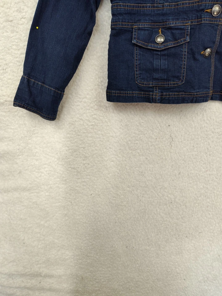Chaqueta de mujer Chicos Platinum 1 azul mezcla de algodón con botones calce regular denim Foto 4 de 4