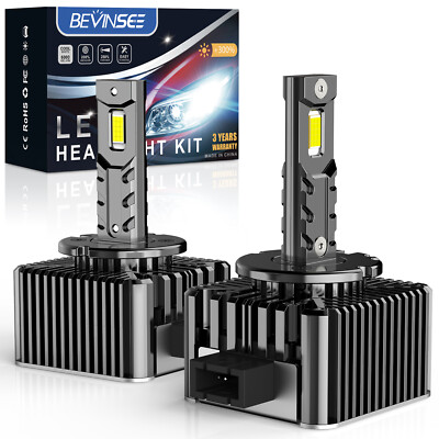 For Chevrolet Camaro 2010-2013 BEVINSEE D1S D1R LED Headlight Bulb High Low Beam