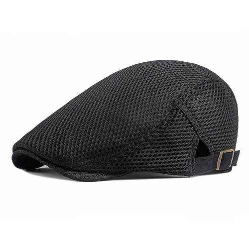 Flat Cap outdoor Cabbie HighQuality Newsboy Breathable Men Mesh Hat Golf Driving - Picture 11 of 21