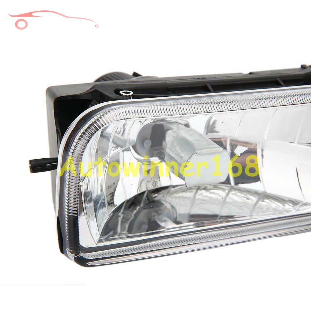 Pair Of Clear Fog Lights For 1992-1998 BMW E36 3 Series - Left + Right Replacement Set