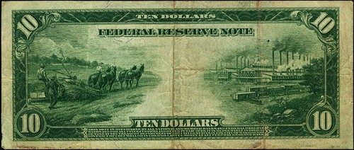 FR. 928 $10 1914 Federal Reserve Note Chicago VF - Picture 3 of 3