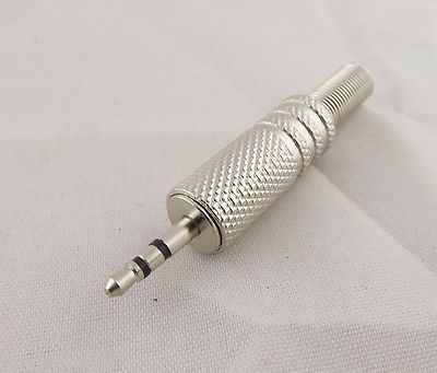 1pcs 2.5mm Stereo Male Metal Jack Plug Audio Cable Nickel TRS Adapter Connector