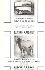 Circle M Trailers South Bend Indiana Handy Buck Sire Service Vtg Mag Print Ad