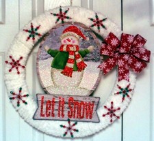 "Let It Snow" Snowman Wreath