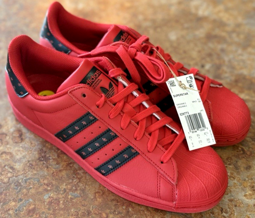 Adidas Men's Superstar ID9773 (Scarlet Red - Core Black) Size 9 NIB No Lid
