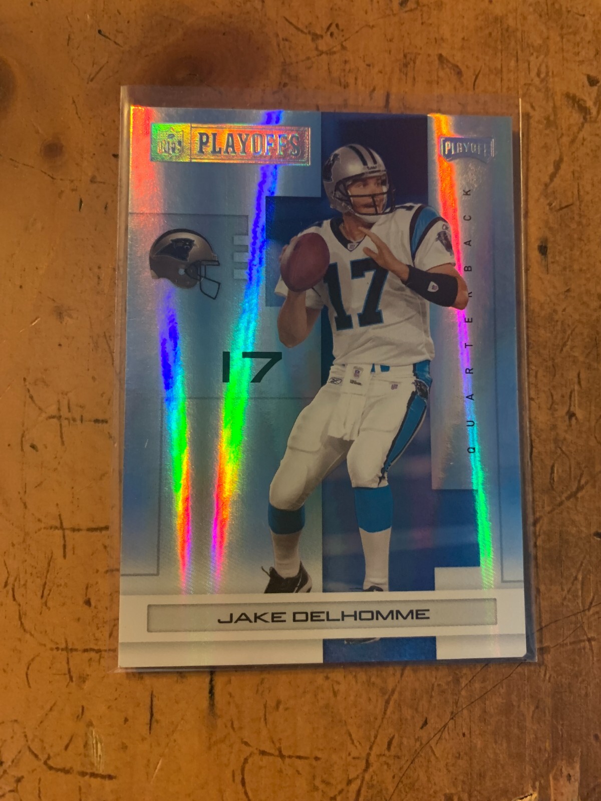 2007 Playoff NFL Playoffs Silver Holofoil (#'d 76/99) - #15 Jake Delhomme