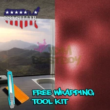 *12"x48" Red Frosted Film Glass Home Bathroom Window Security Privacy Sticker