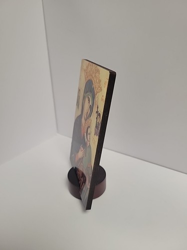 4" x 6" Our Lady of Perpetual Help Icon with Wood Stand - Picture 4 of 7