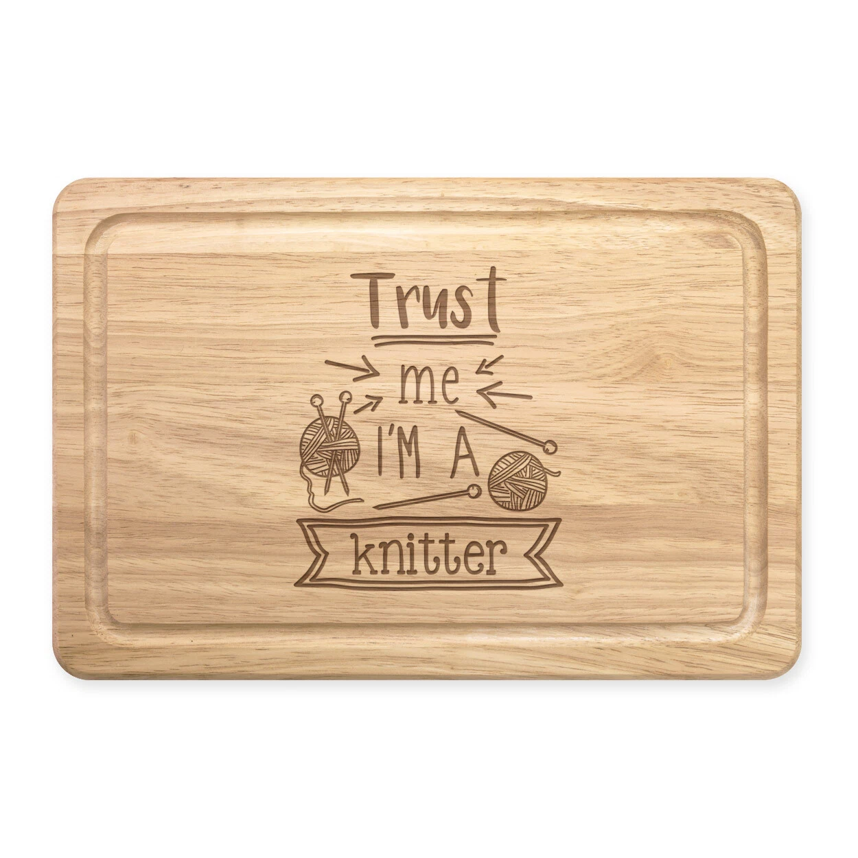 Trust Me I'm A Knitter Rectangular Chopping Board Best Awesome Knitting Mum