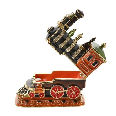 Treasured Trinkets Steam Train Locomotive Trinket Box