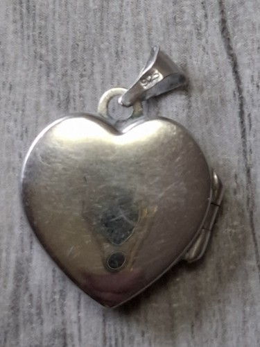 medallón corazón plata esterlina vintage - Imagen 2 de 2