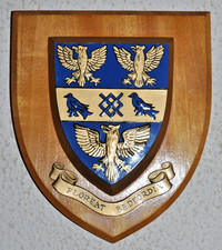 Bedford Modern School wall plaque shield crest coat of arms
