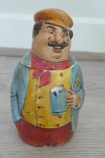 Vintage Beer Stein Lidded German Beer Man