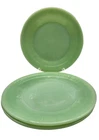 Vintage Fire-King Jadeite Jane Ray Ribbed 9" Dinner Plates Set of 3