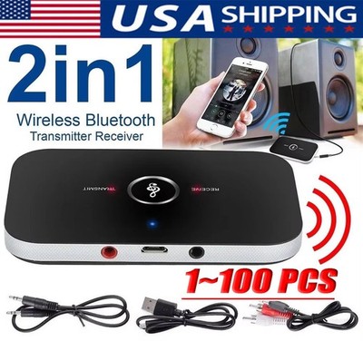 Bluetooth Transmitter & Receiver Wireless Adapter For Home stereos/speakers Lot