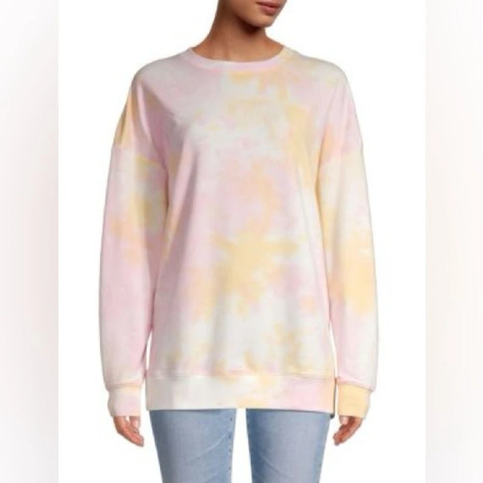 Sudadera Wildfox Algodón Caramelo Tie Dye Roadtrip Cuello Redondo Rosa Amarillo Talla L Foto 2 de 4