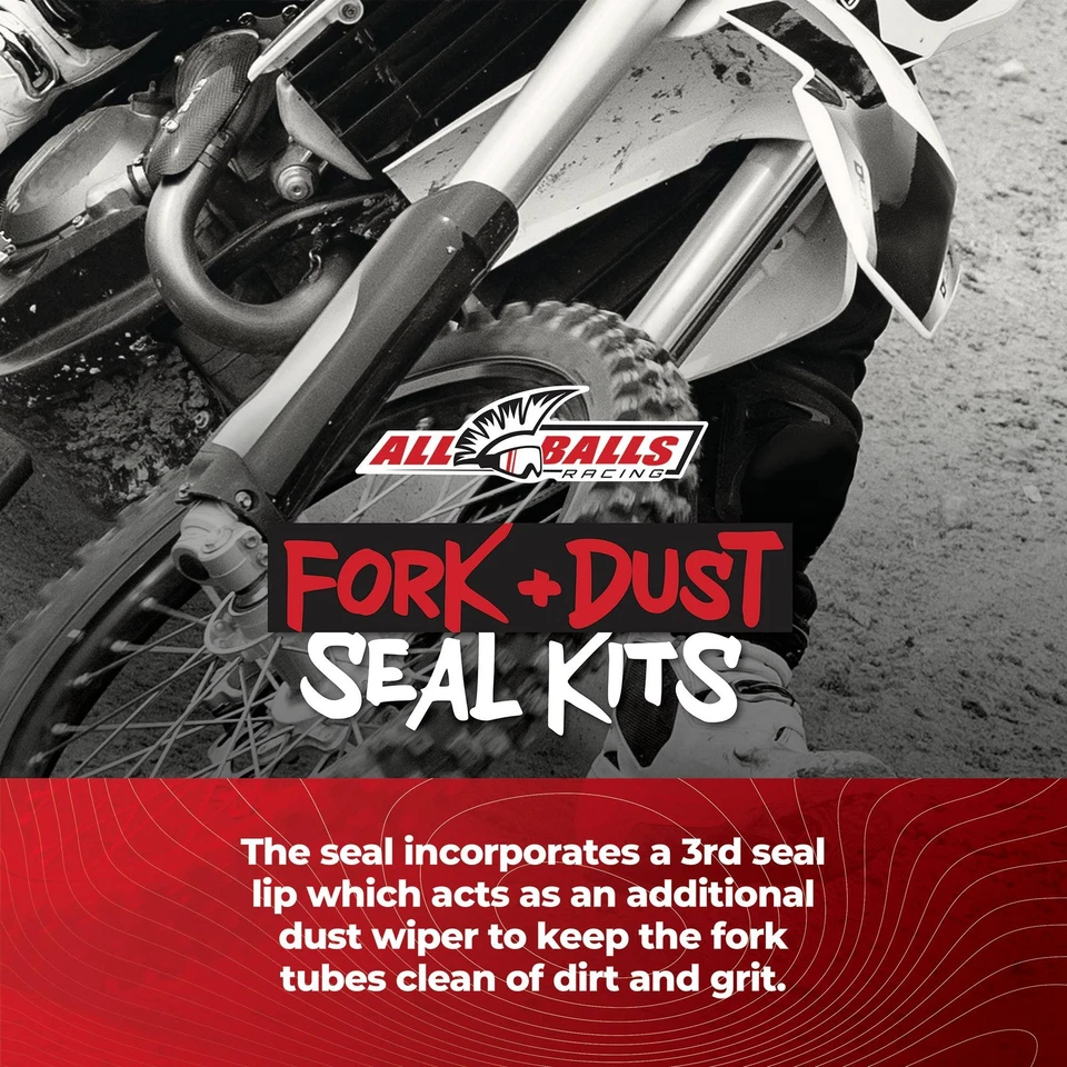 All Balls 56-144 Fork and Dust Seal Kit For Suzuki RM125 96-00 / RM250 96-00 Foto 3 de 4