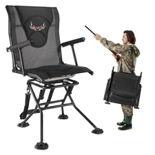 VEVOR✅Hunting Chair,360° Silent Swivel,Foldable Portable Blind Chair,Heavy-Duty