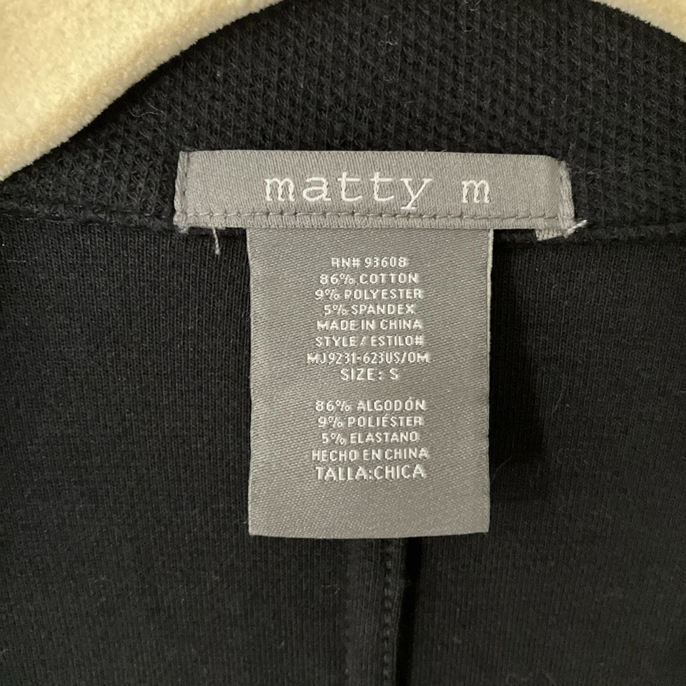 Matty M Ladies' Knit Boyfriend Blazer, Black, Small - Image 2 of 4