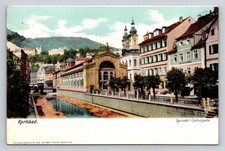 Karlsbad Sprudel-Colonnade Ottmar Zieher Heliodolorkarte Postcard c1900s