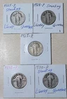 Lot of (5) U.S. Silver Standing Liberty Quarters - Circulated