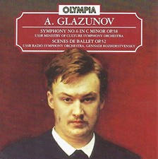 A GLAZUNOV - A. Glazunov: Symphony No. 6 In C Minor Op. 58 - CD -  Mint 