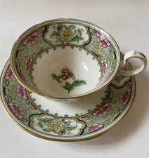 VTG Aynsley England Teacup & Saucer Indian Tree  Fine Bone China