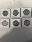 Liberty Walking Half Dollar Lot 1939-1944 Silver 50C Denver San Francisco
