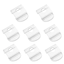  8 Pcs Clear Roller Shade Pulls: Cordless Shade Handles - Blind Parts Clips -