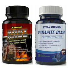 Xtreme Body Fat Burn Weight Loss & Intestinal Parasite Detox Cleanse Supplement