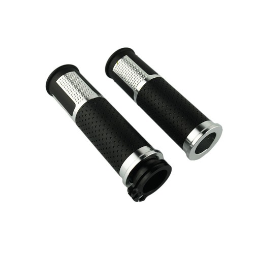 Custom Universal 7/8" 22mm Motorcycle Handle Bar End Hand Grips CNC Rubber - Picture 10 of 13