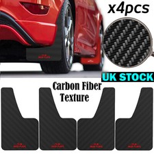 4x UK Car Rally Carbon Fiber Effect Universal Mud Flaps Splash Guards Front Rear