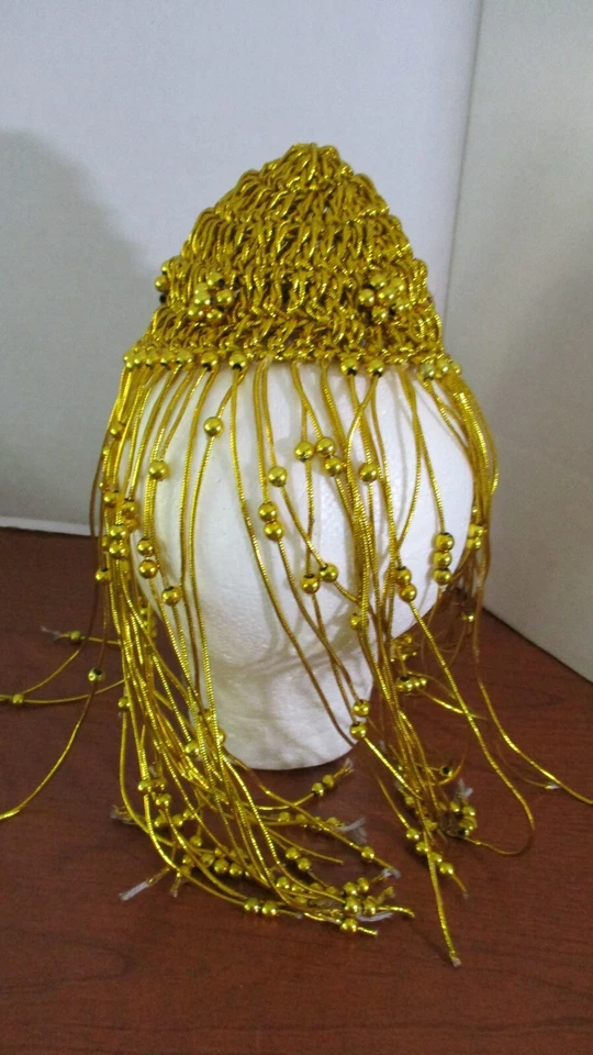 TOCADO TOCADO DORADO EGIPCIO CLEOPATRA Halloween ~ Talla niño Foto 2 de 2
