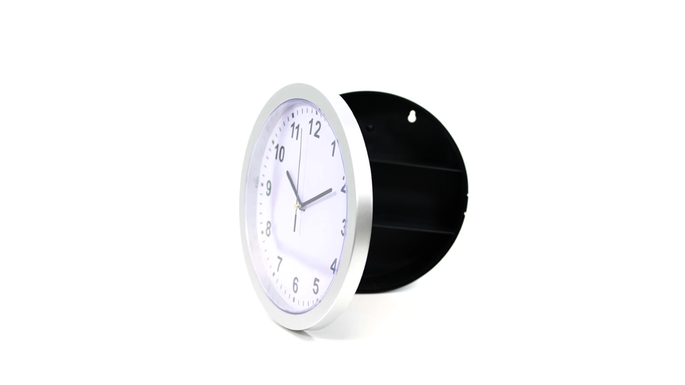 Secret Safe Wall Clock Hidden Compartment Money Storage Box Container ...