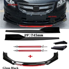 Front Bumper Lip Spoiler Splitter Rear Lip Side Skirt For Honda Accord Body Kit