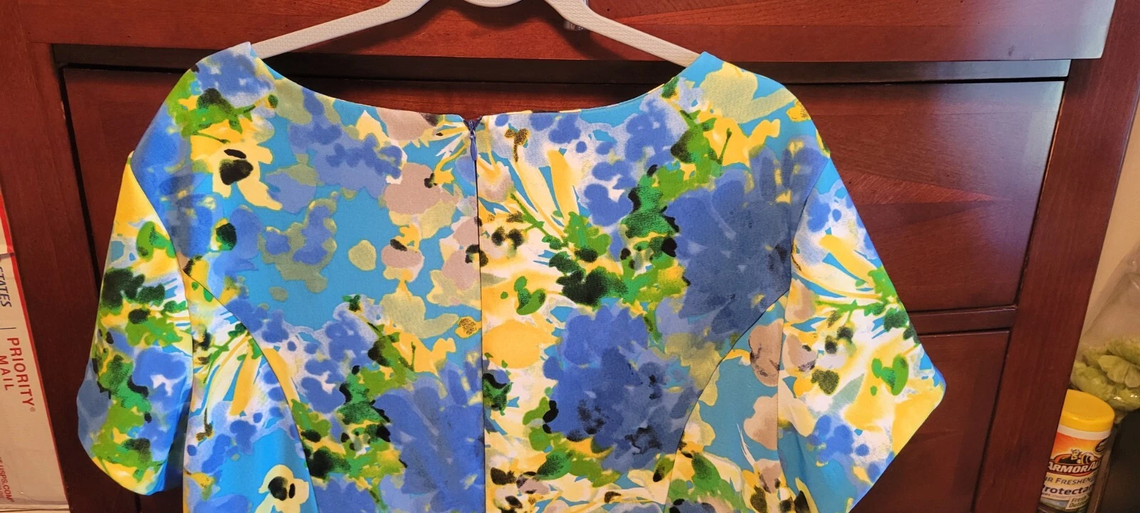Abito da donna ALYX guaina blu acquerello taglia 24 W.
