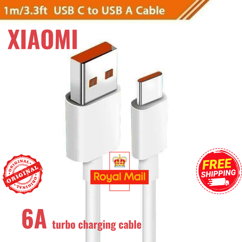 Genuine Xiaomi USB-C Cable 120W/67W/33W/18W Super Fast Charge 6A Lead - New - 1M - Picture 2 of 5