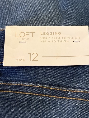 Loft Jeans Denim Stretch Leggings Color Blue Size:12 Nwt $70. - Picture 3 of 12