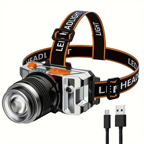 990000LM LED Headlamp Rechargeable Headlight Zoomable Head Torch Light Flashlamp - Picture 2 of 12