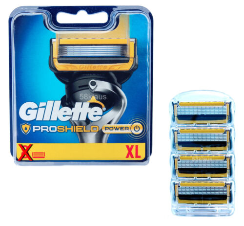 4x Gillette Proshield Power Rasierklingen / 4 Stück Klingen ohne Umverpackung - Photo 1/3