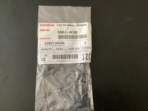 2015-2023 TOYOTA TACOMA FRONT WHEEL OPENING PAD NEW OEM 53851-04100