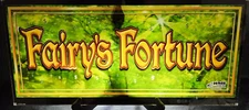 Vintage WMS Gaming "Fairy's Fortune" Slot Machine Glass Panel