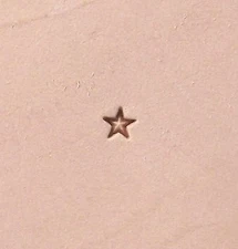 Super Small Star Leather Stamp 5/32" (4.5 mm) Z610 by Stecksstore